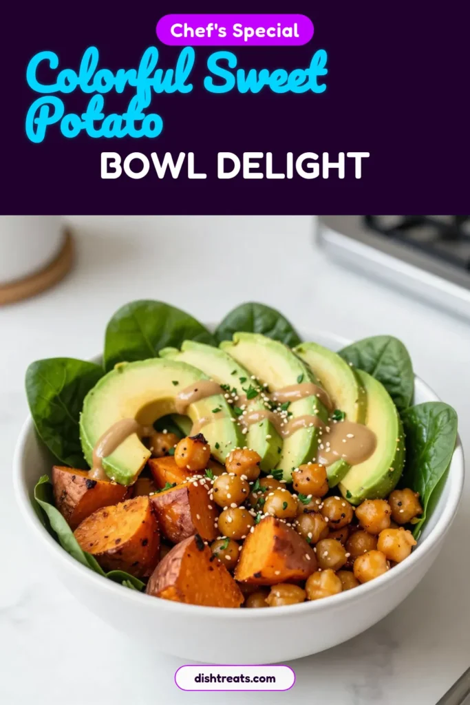 Discover the ultimate Sweet Potato Chickpea Buddha Bowl, a vibrant Vegan Buddha Bowl Recipe packed with flavor! This healthy Sweet Potato Buddha Bowl combines roasted sweet potatoes, seasoned chickpeas, and fresh spinach, all drizzled with a creamy Tahini Dressing. Perfect for meal prep or a quick dinner, this dish is not only delicious but also nutritious. Save this easy recipe for your next healthy meal! #VeganRecipes #HealthyEating #BuddhaBowl #PlantBasedDiet