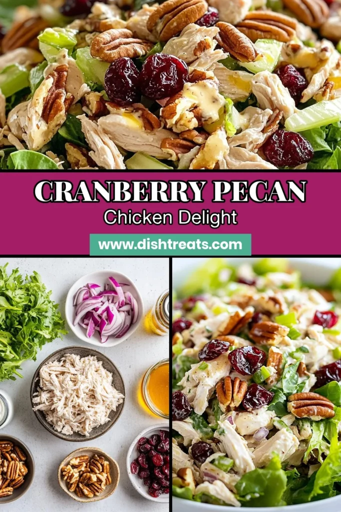 Discover the perfect blend of flavors with this easy and healthy chicken salad recipe featuring cranberry pecan chicken salad. Packed with shredded chicken, cranberries, and pecans, this Greek yogurt chicken salad is not only nutritious but incredibly satisfying. Ideal for a quick lunch or dinner, this chicken salad with cranberries and pecans is sure to become a favorite. Save this recipe for a delightful dish that's quick to prepare! #ChickenSalad #HealthyRecipes #MealPrep #CranberryPecan