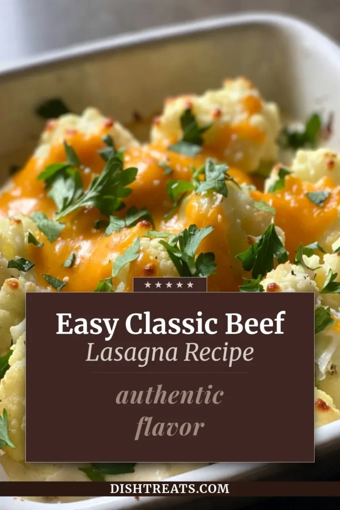 Discover the ultimate Cheesy Cauliflower Recipe with this delectable Cauliflower Au Gratin. This Baked Cauliflower Cheese dish combines creamy goodness with tender florets, making it the perfect vegetarian cheese bake for any occasion. Ready in just 45 minutes, it's a flavorful, creamy cauliflower side dish that everyone will love. Try it tonight and elevate your meals! Save this recipe now for your next family gathering! #CheesyCauliflower #VegetarianCheeseBake #BakedCauliflower #CauliflowerAuGratin