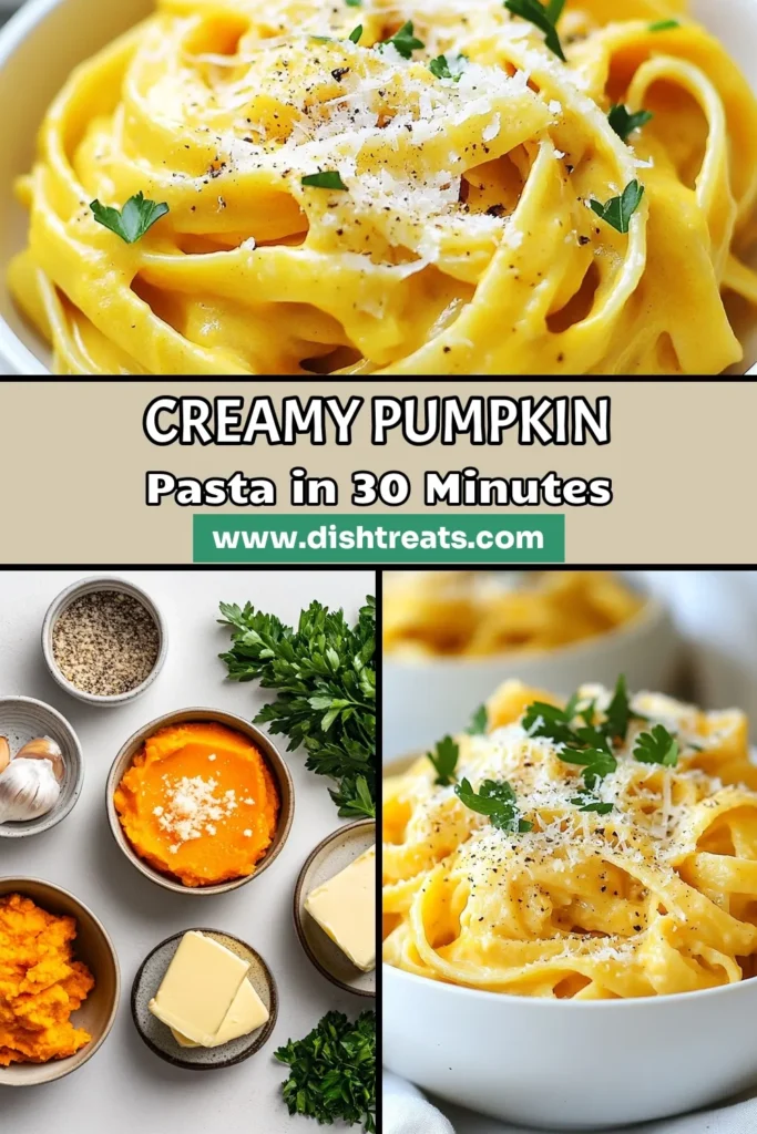 Savor the season with this creamy pumpkin Alfredo recipe that transforms fettuccine into a comforting fall pasta dish. This easy fettuccine recipe features a homemade pumpkin sauce, rich in flavor and perfect for cozy evenings. With simple ingredients and a quick prep time, it's an ideal choice for busy weeknights or holiday gatherings. Try this creamy pumpkin pasta today and embrace autumn on your plate! Save this delicious recipe! #PumpkinAlfredo #FallPasta #EasyFettuccine #HomemadePumpkinSauce