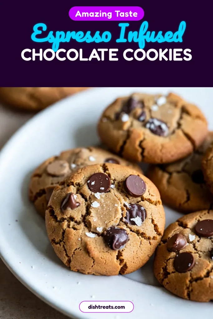 Indulge in the rich flavors of these homemade Espresso Chocolate Chip Cookies! With their chewy texture and delightful coffee burst, these chewy espresso cookies are perfect for any treat lover. This is the best chocolate chip cookie recipe you'll find, combining classic chocolate goodness with coffee flavored cookies. Bake a batch today and savor the deliciousness! Don't forget to save this recipe! #EspressoCookies #ChocolateChipCookies #CoffeeFlavored #BakingRecipes