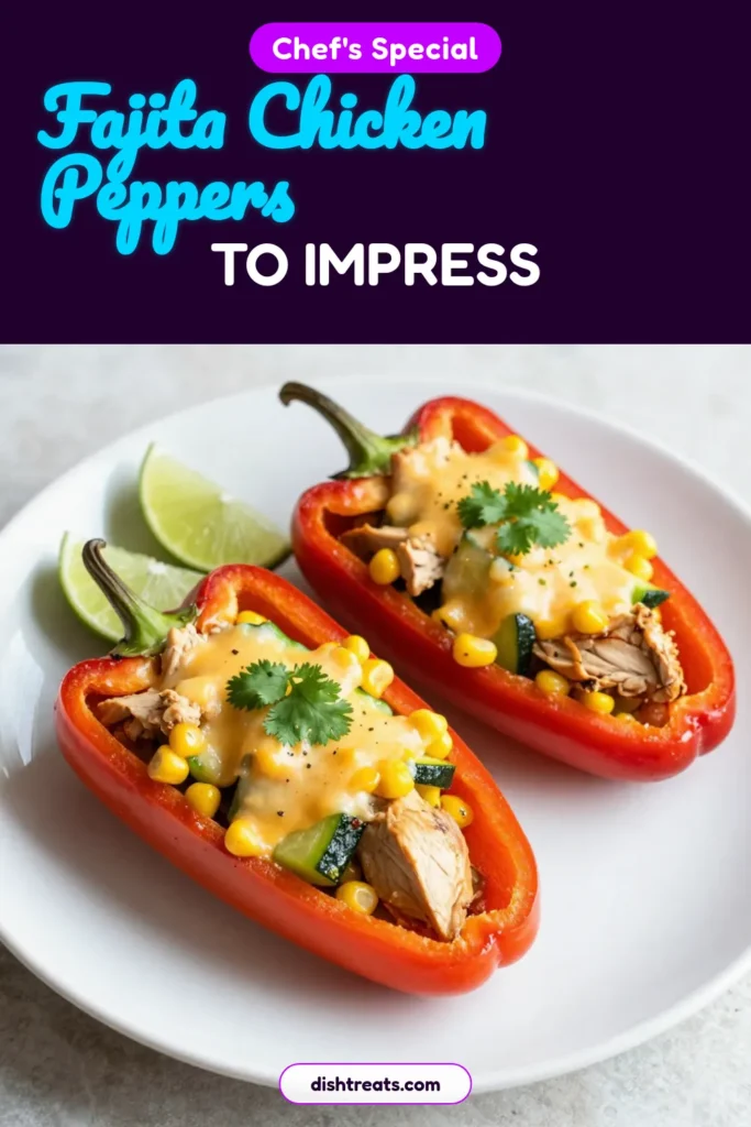 Looking for a vibrant and delicious dinner idea? Try these fajita chicken stuffed peppers! This easy bell pepper dinner recipe features juicy chicken and colorful veggies baked to perfection. Packed with flavor, these healthy chicken fajitas are sure to impress. Enjoy a nutritious meal the whole family will love with this scrumptious stuffed bell pepper recipe. Save it for your next cooking adventure! #StuffedPeppers #HealthyEating #EasyDinner #MealPrep