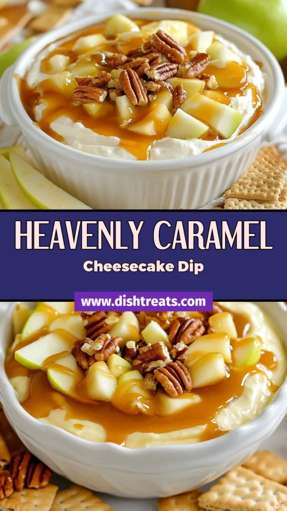 Indulge in this irresistible Caramel Apple Cheesecake Dip, the ultimate easy cheesecake dip recipe for fall! This creamy caramel dip for apples combines softened cream cheese, brown sugar, and tart apples for a delightful no-bake cheesecake dip that's perfect for parties. Serve it with fresh apple slices and graham crackers. Save this fall dessert recipe and impress your guests with minimal effort! #CheesecakeDip #FallDesserts #CaramelAppleDip #EasyRecipes