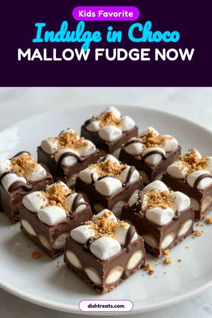 Indulge in this easy chocolate fudge with our delicious Choco-mallow fudge recipe! Perfect as a no-bake fudge dessert, these marshmallow chocolate squares are a gourmet treat with a delightful twist of graham crackers. With just a few simple ingredients, you'll have a decadent snack ready in no time. Try this rich fudge recipe and impress your friends! Don’t forget to save for later! #ChocolateFudge #NoBakeDessert #MarshmallowTreats #GourmetFudge