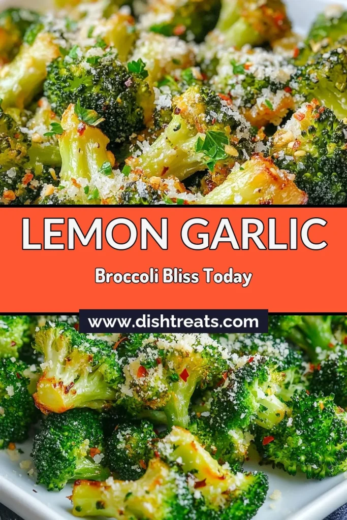Discover the delightful flavors of lemon garlic roasted broccoli with this quick and easy recipe! This healthy broccoli recipe features oven roasted broccoli infused with aromatic garlic and a hint of lemon zest. Perfect as a side dish, this garlic parmesan broccoli will impress at any meal. Try it today for a nutritious treat! Save this recipe for your go-to vegetable side dish! #HealthyRecipes #VegetableSideDishes #OvenRoastedBroccoli #GarlicParmesanBroccoli