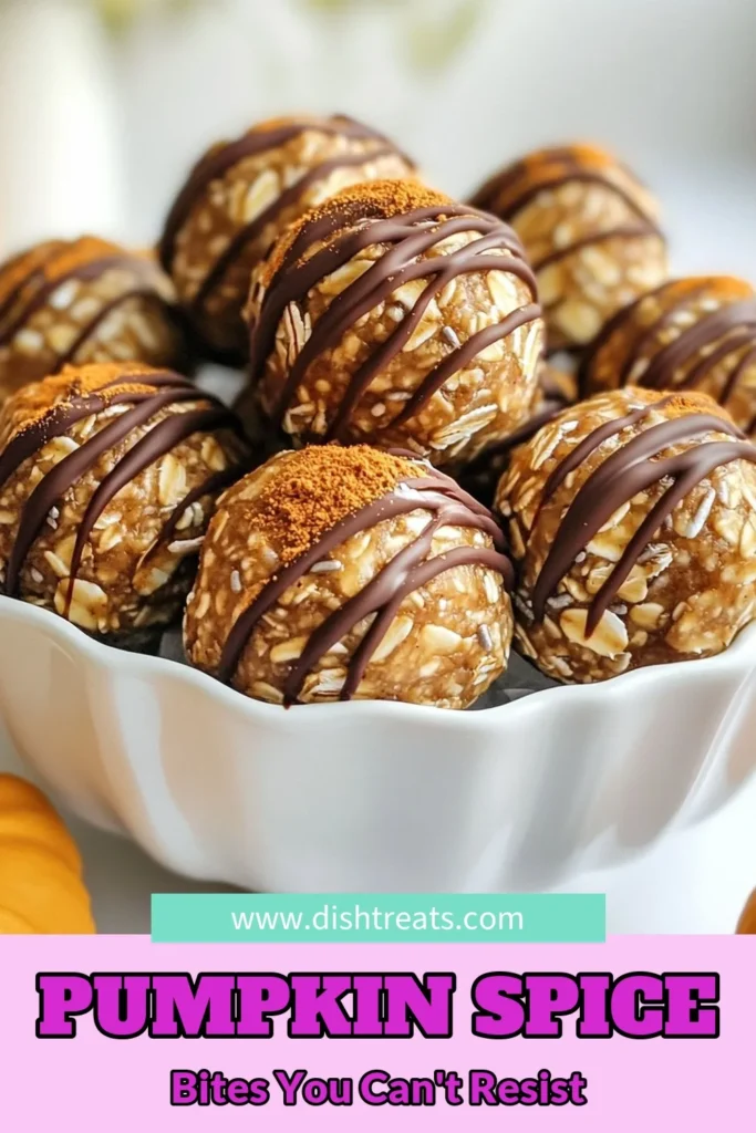 Try these delicious Pumpkin Spice Energy Bites for a perfect fall snack! These healthy pumpkin snacks are no-bake, making them quick and easy to prepare. Filled with wholesome ingredients like oats, pumpkin puree, and chia seeds, these pumpkin energy balls are nutritious and tasty. Great for on-the-go energy, they make an ideal treat for any autumn day. Save this recipe and enjoy a healthy fall with these delightful bites! #PumpkinSpice #EnergyBites #HealthySnacks #FallRecipes