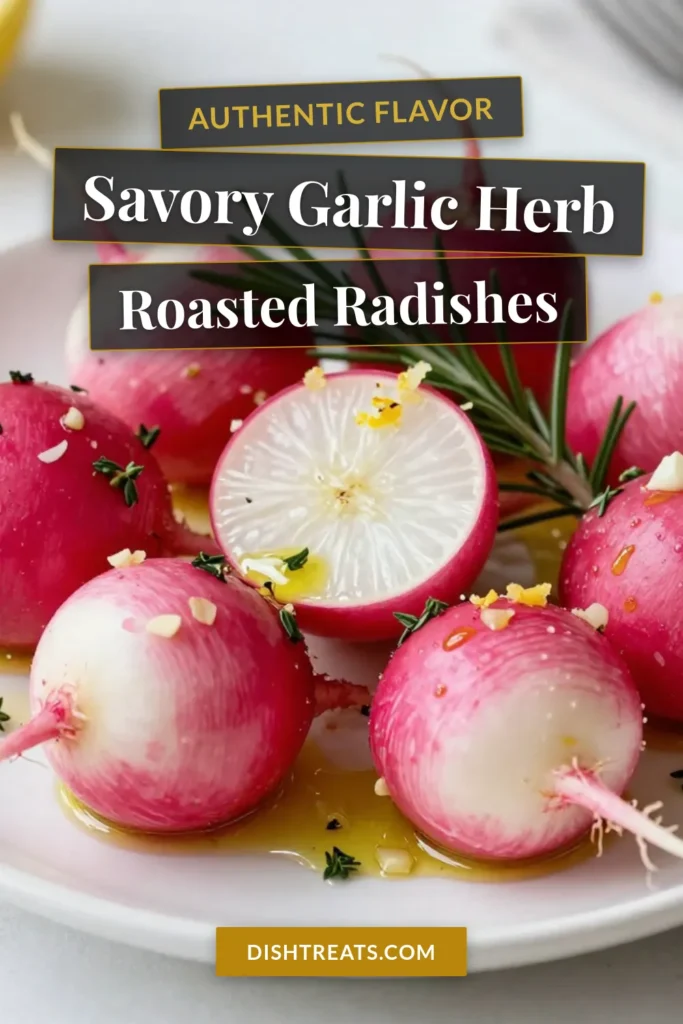Discover the delightful flavors of Garlic Roasted Radishes with this easy roasted vegetables recipe! Perfect for a quick side dish, these herb roasted radishes are tossed with garlic, rosemary, and lemon zest for a fresh twist. Elevate your meals with this simple yet delicious roasted radishes side dish that everyone will love. Save this easy recipe for your next dinner! #GarlicRoastedRadishes #EasyRoastedVegetables #HerbRoastedRadishes #LemonZestRadishes