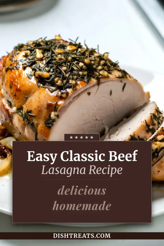 Discover the ultimate Garlic Herb Turkey Breast with this easy roasted turkey recipe, perfect for Thanksgiving or any special occasion. Infused with delicious herbs and garlic, this herb-infused turkey breast guarantees juicy, flavorful bites. Master this boneless turkey breast recipe to impress your family and friends. Save this recipe for an unforgettable holiday meal! #ThanksgivingTurkey #GarlicHerbTurkeyBreast #RoastedTurkeyRecipe #EasyTurkeyRecipe