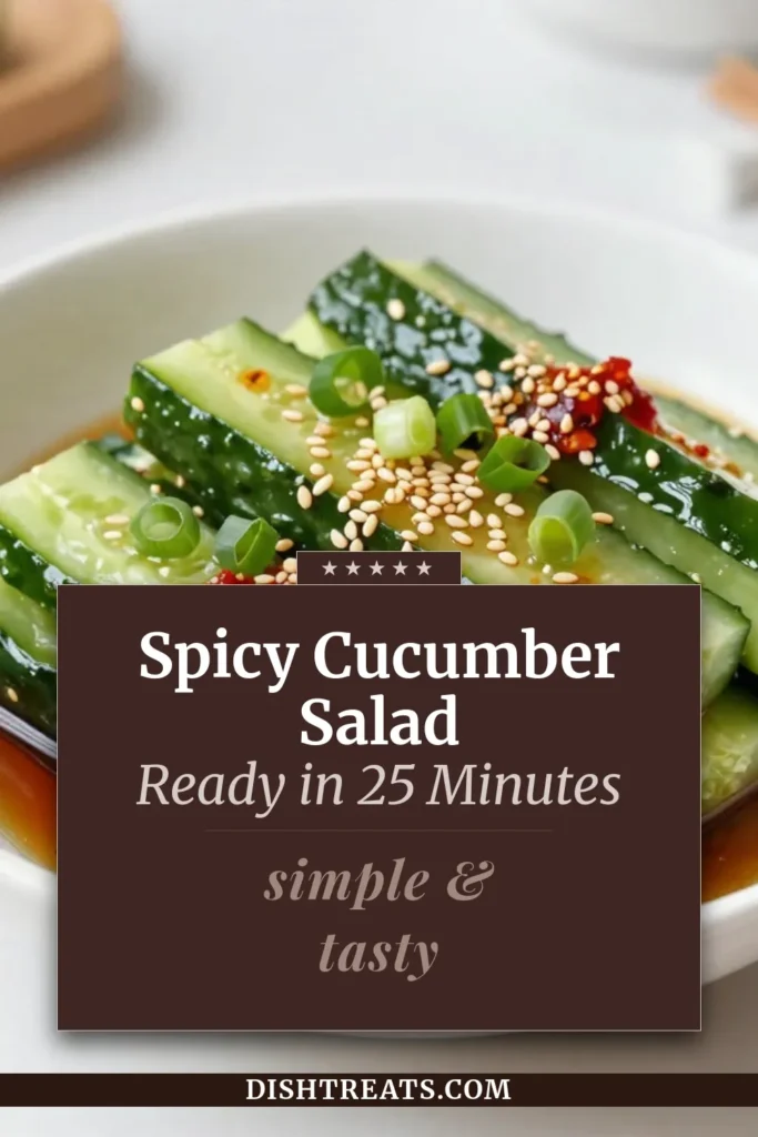 Discover the refreshing taste of Spicy Sesame Cucumber Salad with this easy cucumber salad recipe! Perfect as a light appetizer or side dish, this healthy cucumber salad is bursting with flavor, featuring rice vinegar, sesame oil, and a kick of chili paste. Plus, it's gluten-free! Try this Asian cucumber salad for your next gathering and impress your guests. Save this recipe for a deliciously spicy essential! #CucumberSalad #HealthyRecipes #GlutenFree #AsianFood