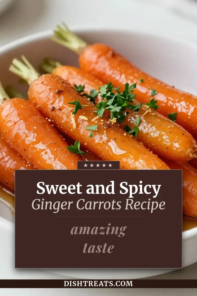 Elevate your dinner table with these honey ginger glazed carrots, a delightful easy carrot side dish that's bursting with flavor! This glazed baby carrots recipe features tender carrots coated in a sweet honey and ginger glaze, enhanced with a hint of cinnamon. Perfect for any meal, these honey glazed carrots are simple to make and a guaranteed crowd-pleaser. Try this ginger honey recipe tonight and enjoy! #HoneyGingerGlazedCarrots #GlazedCarrots #EasySideDish #HoneyRecipes