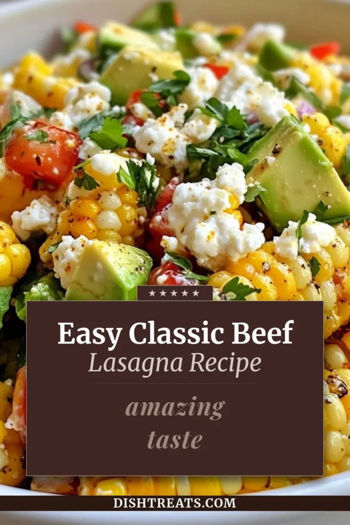 Discover the vibrant flavors of this Mexican street corn salad, the perfect zesty corn salad for summer gatherings! This easy Mexican salad recipe combines grilled corn, fresh vegetables, and creamy dressings that make it a must-try. Ideal as a side dish or a flavorful main, this grilled corn salad recipe is sure to impress. Ready in just 30 minutes, it's perfect for any occasion. Try it today! #MexicanStreetCornSalad #EasySaladRecipe #SummerSalad #GrilledCornSalad