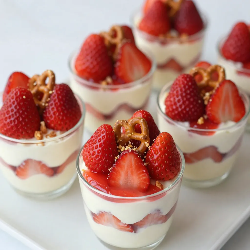 Strawberry Pretzel Salad Cups Sweet and Easy Treat