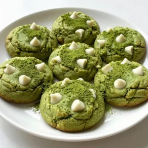 - 1 cup all-purpose flour - 2 tablespoons premium matcha green tea powder - 1/2 teaspoon baking powder - 1/4 teaspoon fine sea salt - 1/2 cup unsalted butter, softened to room temperature - 1/2 cup granulated sugar - 1/4 cup packed brown sugar - 1 large egg, at room temperature - 1 teaspoon pure vanilla extract - 1 cup white chocolate chips, or chopped white chocolate These ingredients create a soft and chewy cookie. The matcha powder gives a vibrant green color. It also adds a unique flavor that pairs well with sweet white chocolate. I love using high-quality matcha for the best taste. The all-purpose flour provides structure. The baking powder helps the cookies rise. Adding sea salt brings balance to the sweetness. For sweetness, I use both granulated and brown sugar. Brown sugar adds moisture and a hint of caramel flavor. The unsalted butter should be soft for easy mixing. Using a room temperature egg helps blend the ingredients smoothly. Pure vanilla extract enhances the overall flavor. Finally, the white chocolate chips melt slightly, creating delightful pockets of sweetness. Gathering these ingredients makes the cookie-making process simple and fun. You can easily find them at any grocery store. Let’s get ready to bake these delicious cookies! {{ingredient_image_2}} Start by preheating your oven to 350°F (175°C). This step warms the oven for even baking. While the oven heats, line a baking sheet with parchment paper. This helps the cookies not stick when baking. Next, take a medium bowl. In it, whisk together 1 cup of all-purpose flour, 2 tablespoons of matcha powder, 1/2 teaspoon of baking powder, and 1/4 teaspoon of fine sea salt. Mixing these dry ingredients well ensures even flavor in every bite. In a large bowl, add 1/2 cup of softened unsalted butter, 1/2 cup of granulated sugar, and 1/4 cup of packed brown sugar. Use an electric mixer on medium speed. Cream these together for 2-3 minutes until the mix turns light and fluffy. This step helps dissolve the sugars well. Now, add 1 large egg and 1 teaspoon of pure vanilla extract to the butter mix. Beat these together until you have a smooth, creamy mix. This creates a rich base for your cookies. Gradually add the dry ingredient mix into the wet mix. Use a spatula to fold everything together gently. Do not overmix. The dough should be just combined to keep your cookies soft and tender. Time to fold in the fun! Take 1 cup of white chocolate chips and gently mix them into the dough. Make sure they are evenly spread throughout. Each bite should have a sweet chocolate surprise. Using a spoon or cookie scoop, drop tablespoon-sized portions of dough onto the prepared baking sheet. Leave about 2 inches between each scoop. This space allows the cookies to spread as they bake. Once the cookies bake for 10-12 minutes, they will turn light golden brown at the edges. The centers may look soft. Let them rest on the baking sheet for about 5 minutes. This helps them set before moving them to a wire rack to cool completely. To make sure your cookies come out soft and chewy, follow these tips: - Measure ingredients accurately. Use a scale for precision. - Use room temperature ingredients. This helps them blend well. - Mix the dough gently. Overmixing can make cookies tough. - Chill the dough for 30 minutes. This helps them hold shape. Quality matters when baking. Here’s why: - Choose premium matcha. Look for vibrant green powder. It has more flavor and nutrients. - Select good white chocolate. Look for brands with real cocoa butter. This leads to rich taste. - Fresh ingredients make a difference. Use fresh butter and eggs for best results. Avoid these common mistakes to ensure your cookies are a hit: - Don’t overmix the dough. Stop mixing as soon as the flour disappears. - Underbake slightly. Cookies will firm up as they cool. Bake until edges are light brown. - Space cookies properly on the sheet. Keep about 2 inches apart to allow spreading. Pro Tips Use Sifted Matcha: Sifting the matcha powder before adding it to the dry ingredients helps to avoid clumps and ensures a smooth texture in your cookies. Chill the Dough: For chewier cookies, consider chilling the dough for 30 minutes before baking. This allows the flavors to deepen and the cookies to hold their shape better. Fresh Ingredients: Using fresh white chocolate and high-quality matcha will significantly enhance the flavor of your cookies, making them taste more vibrant and delicious. Don't Overbake: Keep an eye on your cookies as they bake; removing them when the edges are golden but the centers are still soft ensures they remain chewy and moist. {{image_4}} You can change the flavors of your Matcha White Chocolate Cookies easily. Try adding nuts like walnuts or macadamia nuts. Chopped nuts give a nice crunch. Dried fruits like cranberries or apricots can add sweetness. You can also mix in spices like cinnamon or ginger for a warm twist. These additions make each cookie unique and fun. If you want to use different sweeteners, there are great options. You can try coconut sugar or honey instead of granulated sugar. Maple syrup also works well. Just remember that these sweeteners can change the texture. You may need to adjust the flour to get the right dough consistency. Experiment to find your favorite mix! To make gluten-free Matcha White Chocolate Cookies, switch the flour. Use a gluten-free all-purpose blend instead. Make sure it contains xanthan gum for the best texture. You should also check your matcha and chocolate chips. Some brands may contain gluten. With these changes, you can still enjoy soft and delicious cookies! To keep your Matcha White Chocolate Cookies fresh, store them in an airtight container. This method prevents moisture from making them soft. Line the container with parchment paper to avoid sticking. Place a piece of bread inside to keep them soft longer. This simple trick works wonders! Freezing your cookies is easy. Start by letting them cool completely. Then, place them in a single layer on a baking sheet. Freeze them for about an hour. Once frozen, transfer them to a freezer bag. Remove as much air as possible before sealing. You can enjoy them later by baking straight from the freezer. Just add a couple of extra minutes to the baking time. At room temperature, these cookies last about a week. If you store them in the fridge, they can stay fresh for up to two weeks. Just remember to keep them sealed. This will help maintain their soft texture and great taste! Matcha is a type of green tea made from finely ground leaves. It’s rich in antioxidants and boosts energy. Matcha also helps improve focus and relax the mind. Using matcha in cookies gives them a unique taste and vibrant green color. It adds a gentle sweetness and a hint of earthiness that pairs well with white chocolate. Yes, you can! If you want a richer flavor, use dark chocolate chips. They add depth and a slight bitterness. Milk chocolate offers a sweeter option and pairs nicely with the matcha. You can also mix different chocolates for a fun twist. Experimenting with chocolate types can make your cookies even more exciting. Look for a light golden edge on the cookies. The centers should still look soft but not wet. You can also check by gently pressing the tops; they should spring back. Let them cool on the baking sheet for a few minutes. This helps them set perfectly while keeping them soft. Absolutely! You can prepare the cookie dough in advance and store it in the fridge. Wrap it tightly in plastic wrap or place it in an airtight container. The dough should last for up to three days. When you’re ready to bake, scoop and bake straight from the fridge. This gives you fresh cookies with minimal effort. If your butter is too hard, try cutting it into small cubes. Spread them out on a plate and let them sit for about 10 minutes. You can also microwave it for a few seconds. Just be careful not to melt it! Another method is to grate the cold butter using a cheese grater. This softens it quickly and evenly for mixing. You’ve explored how to make delicious Matcha White Chocolate Cookies. We covered ingredients, step-by-step baking instructions, and tips for success. Using good matcha and chocolate is key for the best flavor. Remember, there are fun ways to customize the cookies. Proper storage helps keep them fresh and tasty. With these tips, you can create amazing cookies that impress everyone. Enjoy your baking journey and the tasty results!