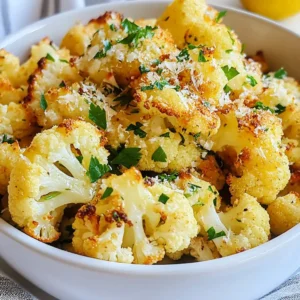 To make Roast Garlic Parmesan Cauliflower, gather these simple ingredients: - 1 large head of cauliflower, cut into evenly sized florets - 4 tablespoons extra virgin olive oil - 6 cloves fresh garlic, finely minced - 1 teaspoon garlic powder - ½ teaspoon smoked paprika for a touch of warmth - Salt and freshly cracked black pepper, to taste - ½ cup finely grated Parmesan cheese, divided - 2 tablespoons fresh parsley, roughly chopped - Zest of 1 lemon (optional, for a bright flavor boost) These ingredients blend together to create a dish full of rich flavors. The cauliflower gives a nice texture. The garlic and olive oil add depth. Parmesan cheese melts into a crispy topping that makes this dish unforgettable. Fresh herbs and lemon zest add a hint of brightness. Together, they make a perfect side dish for any meal. {{ingredient_image_2}} 1. First, preheat your oven to 425°F (220°C). This heat helps the cauliflower roast well. 2. In a large bowl, combine the cauliflower florets with olive oil, minced garlic, garlic powder, and smoked paprika. Toss them until every floret is coated in the mix. 3. Next, season the mixture with salt and pepper to your taste. Fold in half of the grated Parmesan cheese. This adds great flavor. 1. Now, line a baking sheet with parchment paper. Spread the cauliflower evenly on the sheet. Don’t overcrowd the florets; this helps them roast evenly. 2. Place the baking sheet in the hot oven and roast for 25 to 30 minutes. Halfway through, stir the cauliflower. This step allows for even browning and tenderness. 3. In the last five minutes, sprinkle the rest of the Parmesan cheese on top. This melts into a crispy, tasty layer. 1. Once the cauliflower is golden and tender, take it out of the oven. 2. Finish by adding chopped parsley and lemon zest on top. This gives a fresh and bright flavor. Now your Roast Garlic Parmesan Cauliflower is ready to impress! To ensure even roasting, cut the cauliflower into similar-sized florets. This way, they cook at the same time. Spread them out on the baking sheet. If they are too close, they will steam instead of roast. Stir halfway through roasting. This helps achieve a golden-brown color on all sides. Adjust seasoning to taste by starting with a small amount of salt and pepper. You can always add more later. Try the cauliflower before serving. If it needs more flavor, sprinkle a bit more cheese or seasoning on top. For stylish serving suggestions, use a rustic bowl or a bright platter. This makes your dish look more inviting. Garnish with fresh parsley and lemon slices. These add color and a fresh aroma. Enhance visual appeal by sprinkling the roasted cauliflower with extra Parmesan just before serving. This creates a lovely, cheesy top that catches the eye. Remember, we eat with our eyes first! Pro Tips Even Florets: Cut cauliflower florets into similar sizes to ensure they roast evenly, allowing for a consistent texture and flavor. High Heat Roasting: Roasting at 425°F (220°C) creates caramelization on the outside, enhancing the flavor and achieving that desired crispiness. Garlic Variations: For a deeper garlic flavor, try roasting whole garlic cloves alongside the cauliflower; they will become sweet and creamy. Cheese Alternatives: If you prefer a dairy-free option, nutritional yeast can be used instead of Parmesan cheese for a cheesy flavor without the dairy. {{image_4}} You can boost the flavor of your Roast Garlic Parmesan Cauliflower with some fun twists. Here are a few ideas: - Adding spices or herbs: Try adding a pinch of cayenne pepper for heat. You can also mix in dried thyme or rosemary for a fresh taste. These herbs add a nice depth without overpowering the dish. - Different cheese options: While Parmesan is great, you can experiment with other cheeses too. Grated Pecorino Romano offers a sharp kick. For a creamier texture, use shredded mozzarella or gouda. Each cheese adds its own unique flavor. This dish can fit many diets with a few easy swaps. Here’s how: - Vegan alternatives: To make it vegan, skip the cheese. Instead, you can use nutritional yeast. It has a cheesy flavor and is packed with nutrients. Just sprinkle it on after roasting for that cheesy taste. - Gluten-free considerations: This recipe is naturally gluten-free. Just ensure your seasonings, like garlic powder and smoked paprika, are gluten-free. This way, everyone can enjoy this tasty side dish without worries. To keep your roast garlic Parmesan cauliflower fresh, store it in an airtight container. Place the cooled cauliflower in the container and seal it tightly. Store it in the refrigerator. It will stay good for up to three days. If you want to save it for longer, you can freeze it. First, let the cauliflower cool completely. Next, spread it on a baking sheet in a single layer. Freeze for about one hour until it is firm. Then, transfer it to a freezer-safe bag. Remove as much air as possible before sealing. Frozen cauliflower can last for up to three months. When reheating, the best method is to use the oven. Preheat it to 350°F (175°C). Spread the cauliflower on a baking sheet. This helps keep the texture crispy. Bake for about 10-15 minutes or until heated through. If you want to use the microwave, place the cauliflower in a microwave-safe dish. Cover it to avoid drying out. Heat in short bursts of 30 seconds. Check often to prevent sogginess. For best results, the oven method is the way to go! Roast Garlic Parmesan Cauliflower pairs well with many dishes. You can serve it with grilled chicken, fish, or steak. It also complements pasta and quinoa nicely. For a vegetarian meal, try it with a hearty salad or some crusty bread. Yes, you can make this dish ahead of time. Prepare the cauliflower and seasonings, then store them in the fridge. When you're ready to cook, just roast them. You can also roast them in advance and reheat them later. The cauliflower is done when it turns golden brown and is tender. You can test it with a fork. If it goes in easily, it’s ready. The cheese on top should also be melted and crispy. Sure! You can use different oils, like avocado oil. If you don’t have Parmesan, try other cheeses like cheddar or nutritional yeast for a vegan option. You can also swap the smoked paprika for regular paprika or even cayenne for some heat. Roast Garlic Parmesan Cauliflower is simple and tasty. We covered the key ingredients, like cauliflower, olive oil, and cheese. Then, we went through the steps for preparation and roasting. I shared tips for perfecting the dish and ideas for presentation. There are also variations to suit different diets. Storing leftovers properly keeps food fresh. Keep this guide handy for making a delicious side dish. Enjoy your cooking and impress your guests with this easy recipe!